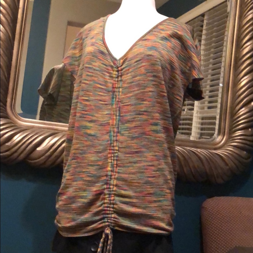 Angie multi colored light knit top